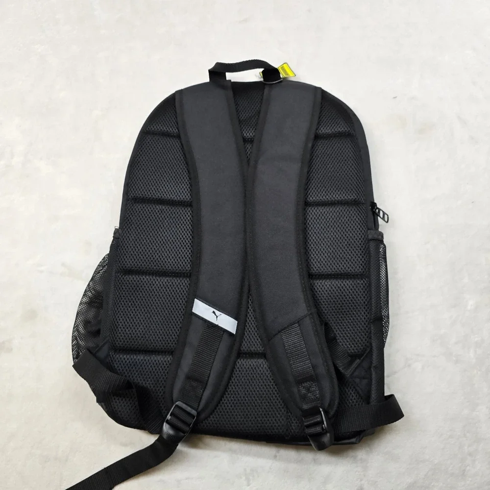 Puma Training‎ Backpack Black Grey Laptop Pocket Water Bottle Side Pockets NEW